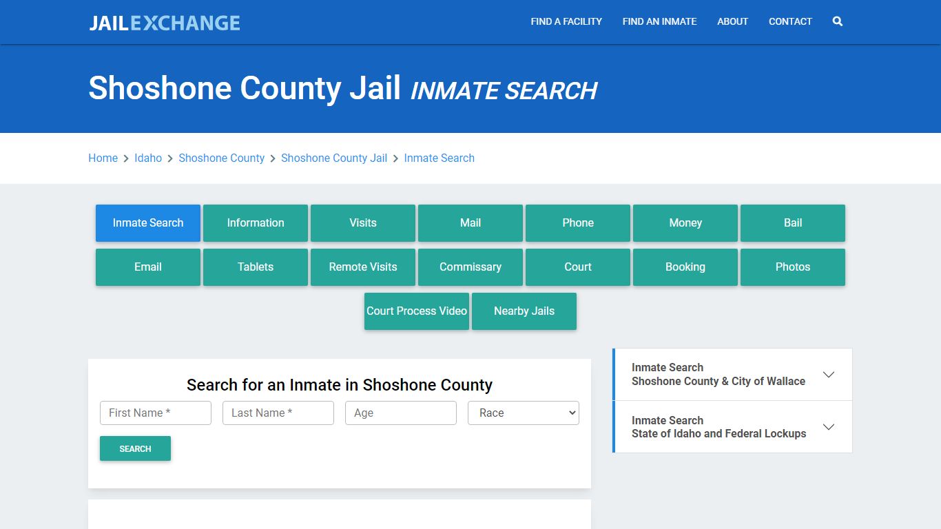 Shoshone County Jail, ID Inmate Search: Roster & Mugshots