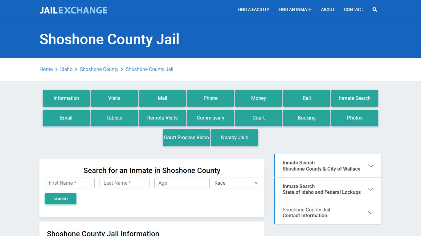 Shoshone County Jail Roster Lookup, ID, Inmate Search